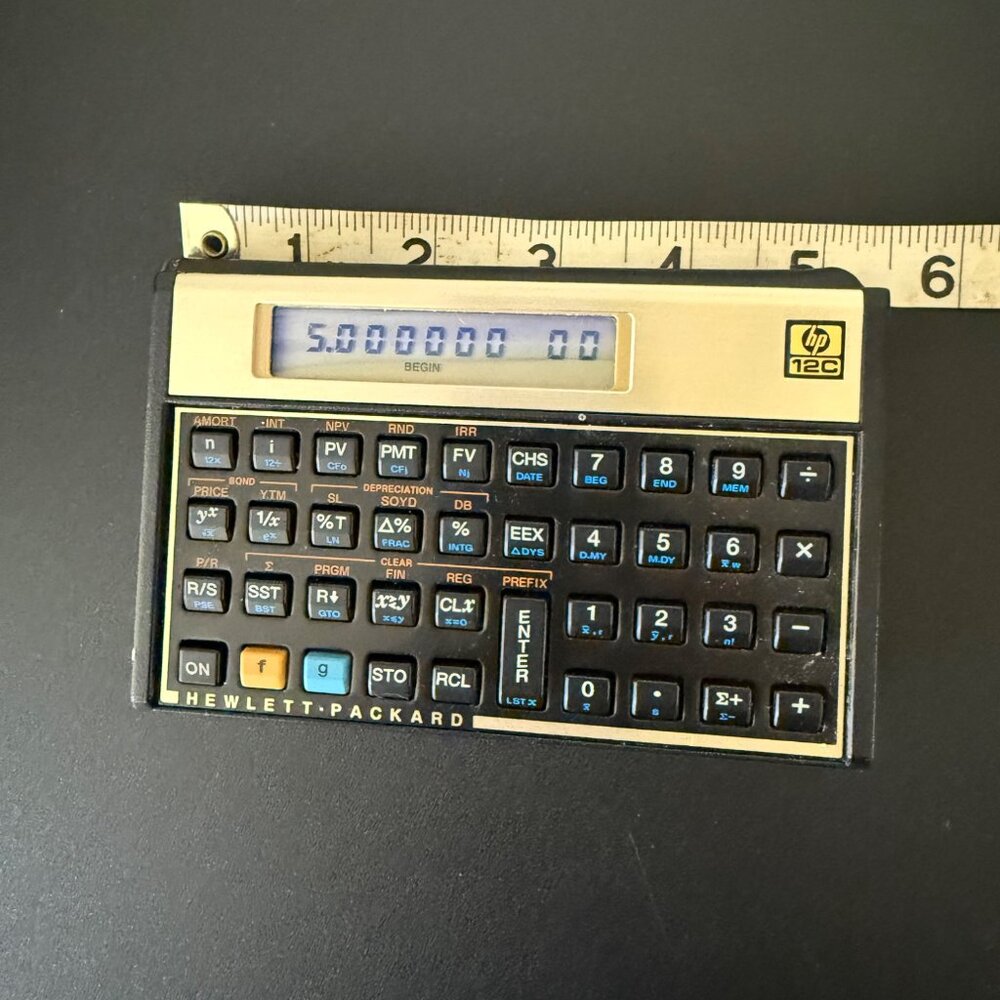 HP 12C Financial Calculator - Black/ Gold - Picture 4 of 6